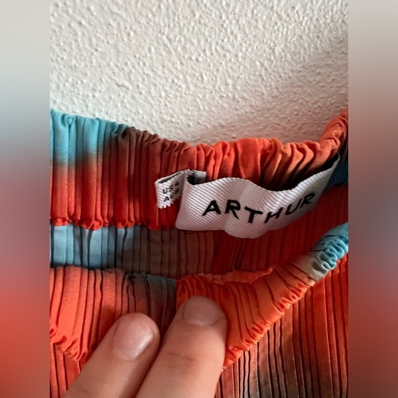 Arthur Box Pleat Two Piece Orange & Blue Set, size 4 - Picture 4 of 9